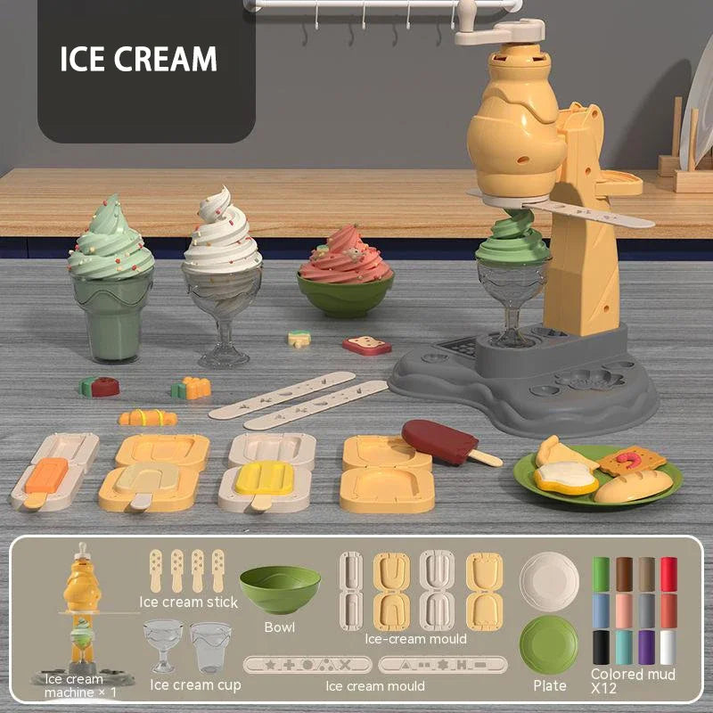 3D Plasticine Mold Modeling Clay Ice Cream Color