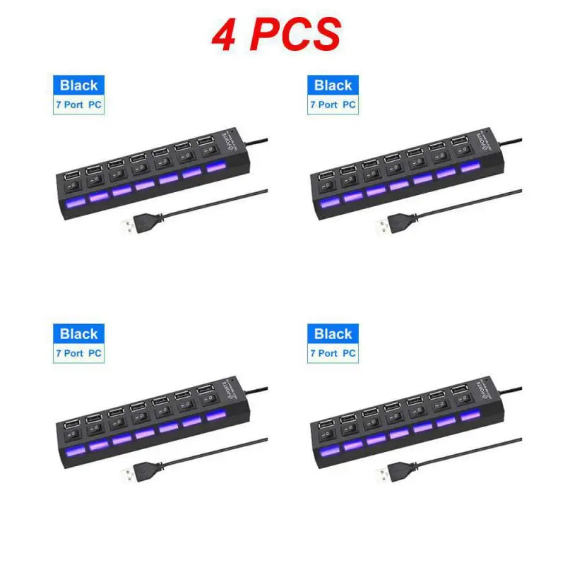 1~8PCS USB Hub USB 2.0 Hub Multi USB