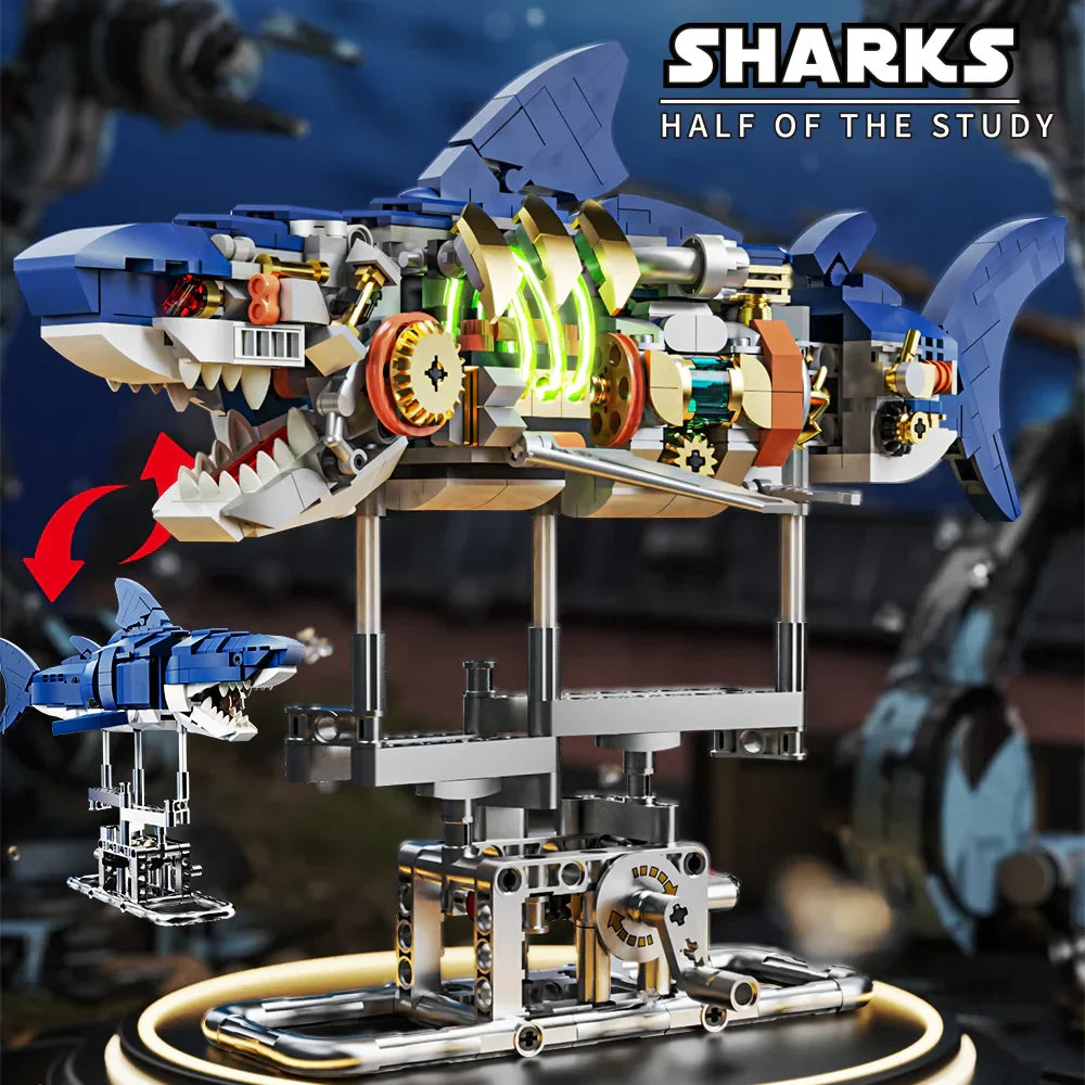 Mechanical Shark Building Set, Shark Sea Life Building