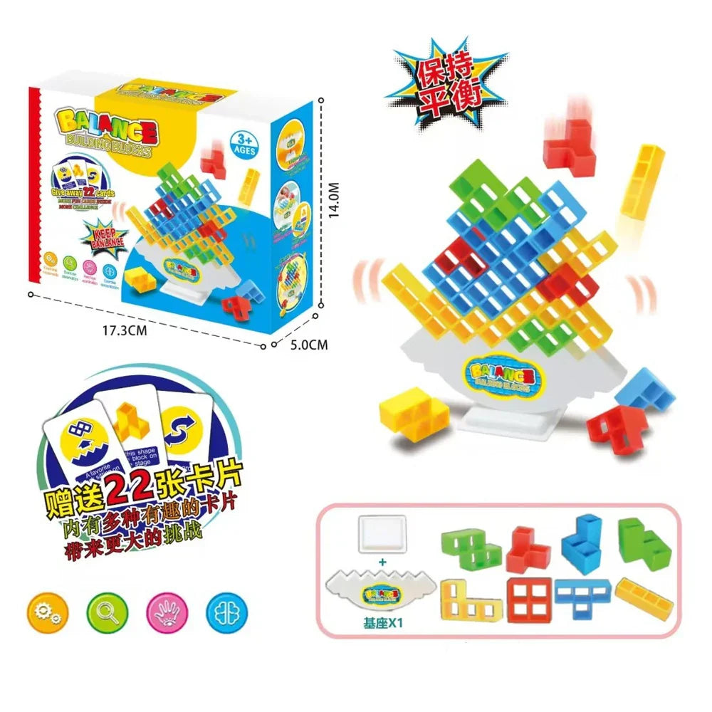 Kids Balance Toy Stacked Tower Board Game Stacking
