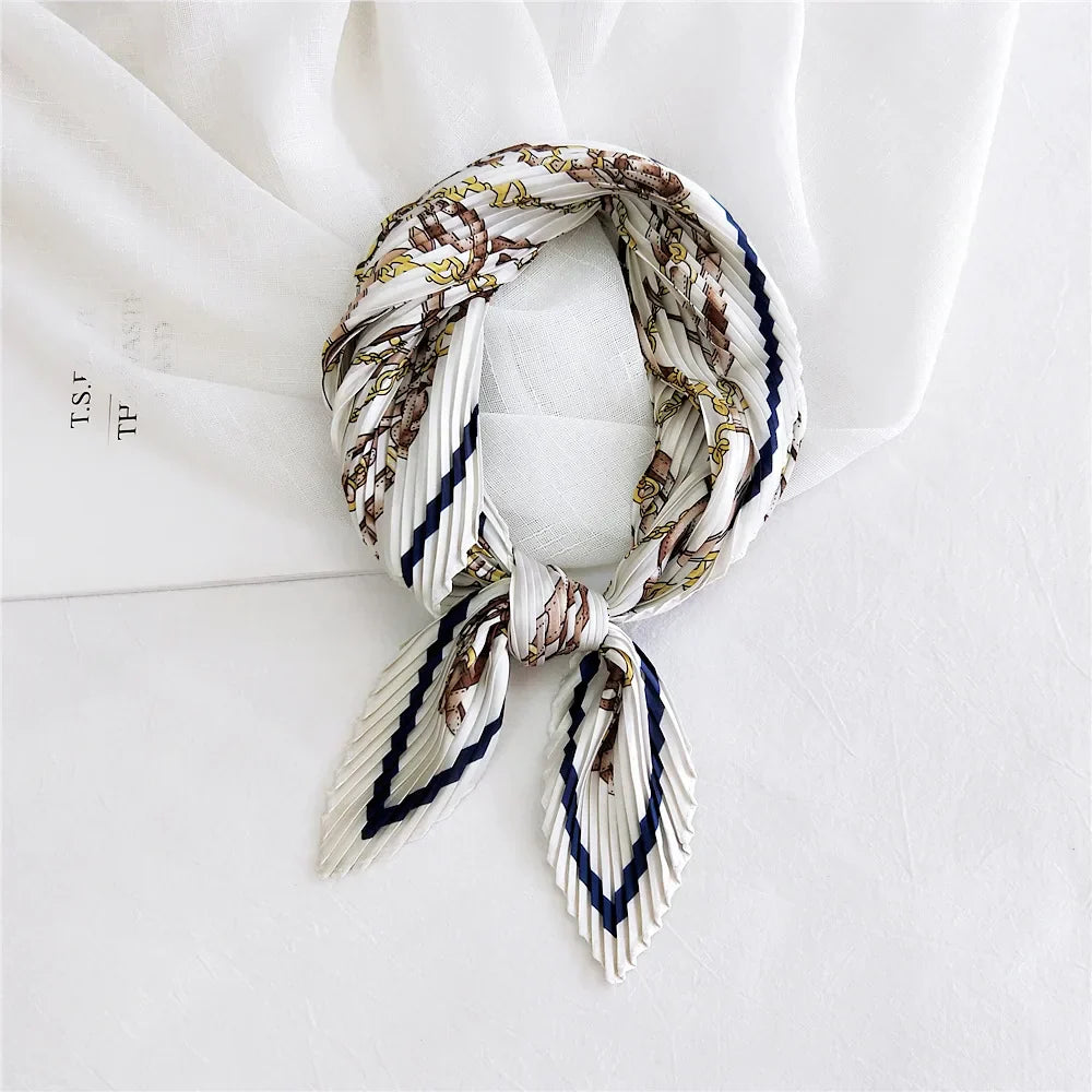 silk scarf women luxury ladies small head scarf