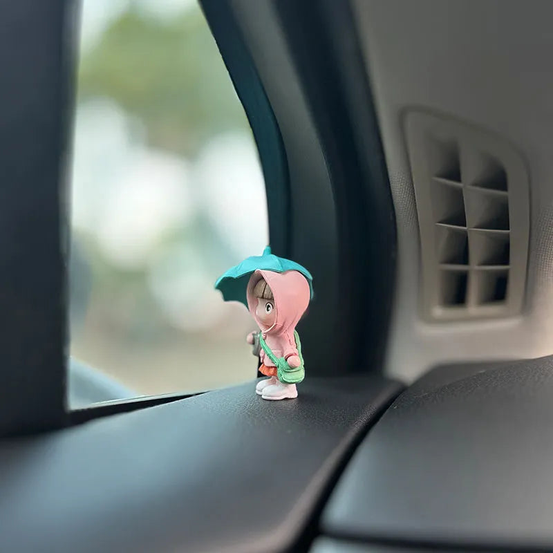 4PCS Cute Umbrella Couple Car Interior Decoration Action