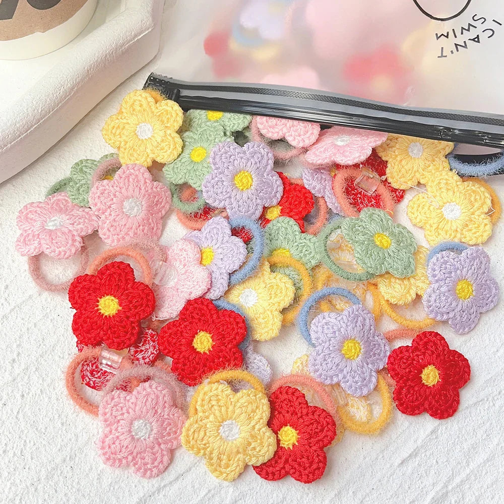 10Pcs/Set New Cute Bowknot Headbands Newborn Girls Elastic