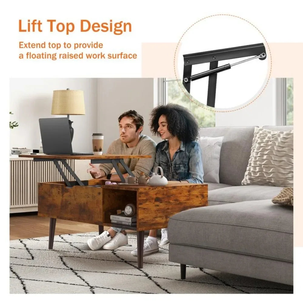 Coffee Table, Living Room Lift Coffee Table, Vertical