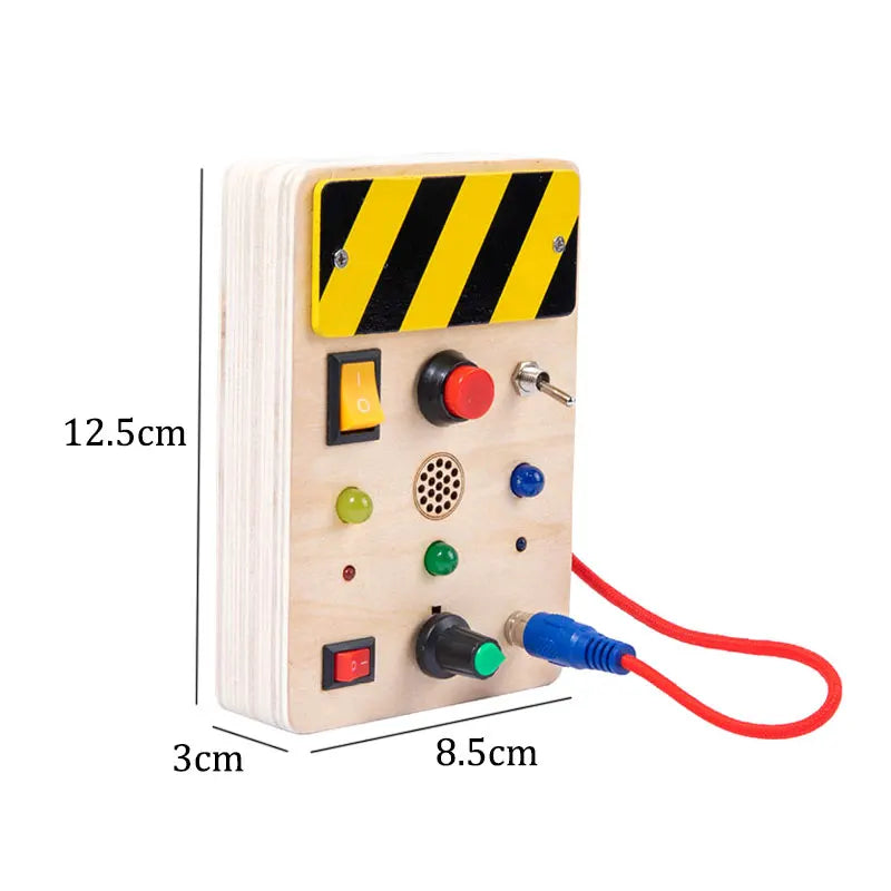 Children Busy Board Montessori Toys Wooden With Led