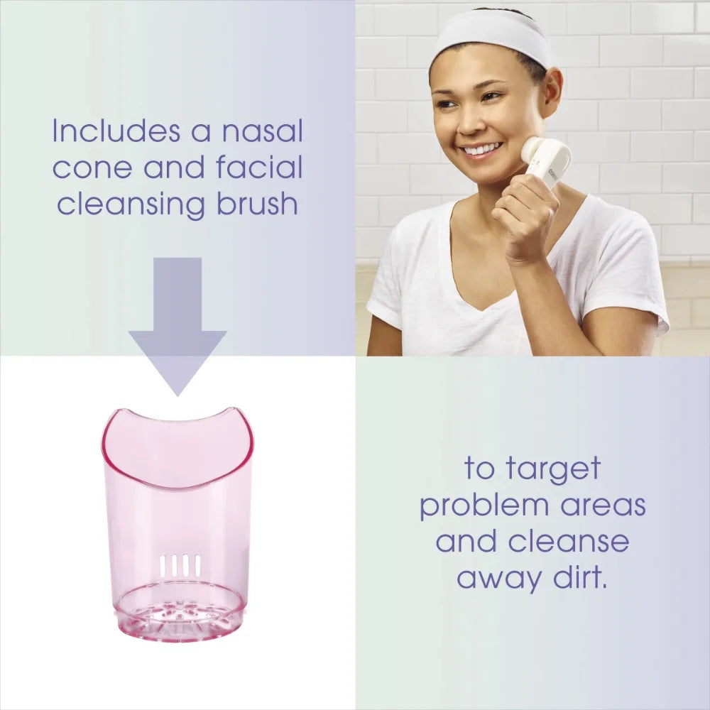 True Glow Facial Sauna Moisturizing Treatment System, Pink/White , facial steamer ,Home Use Beauty Devices