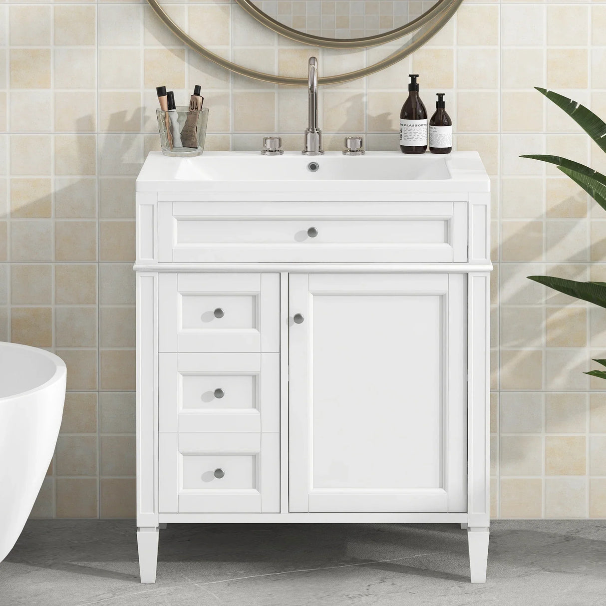 30'' Bathroom Vanity with Top Sink,Bathroom Storage Cabinet