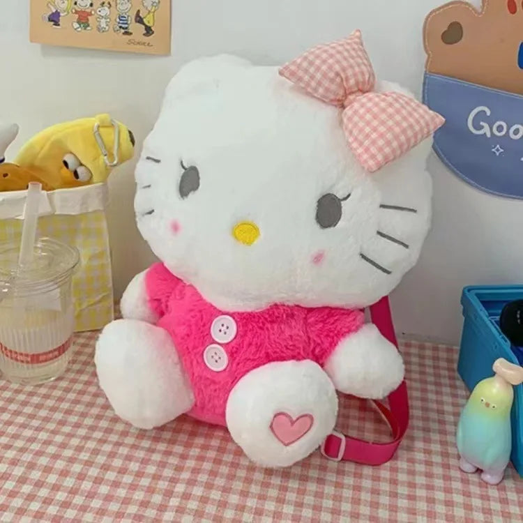 New Sanrio Hello Kitty Kawaii Plush Backpack Stuffed