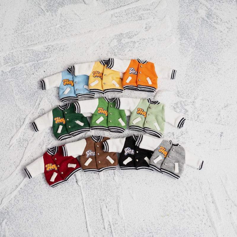 Ob22 24 Doll Baseball Jacket Clothes Ob11 Doll Sport Coat With Zipper For Ob11, Ymy、Licca、Azones、Ob24、Ob27 Doll Accessories