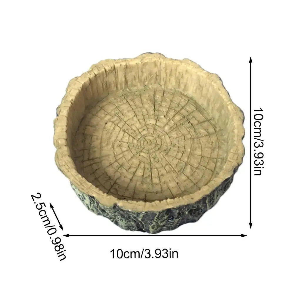 Reptile Water Dish Resin Pet Bow Amphibian Reptile