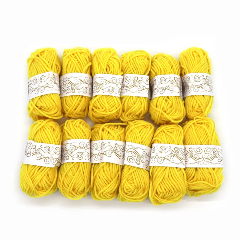 12Ball/Set High Quality Warm DIY Milk Cotton Yarn