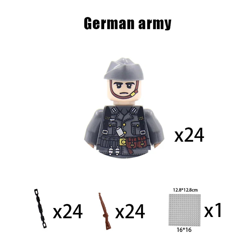 New WW2 Military Building Block Germany US British