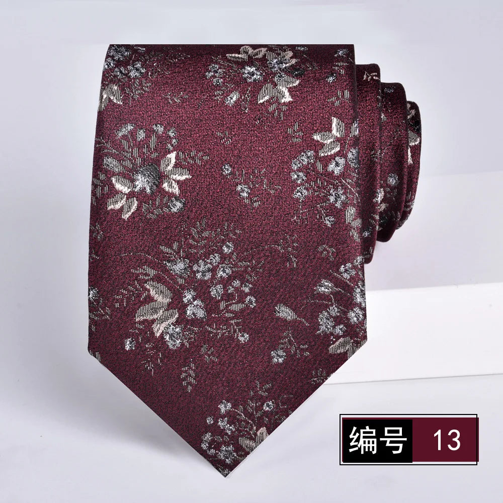 ties for men 2024 Luxury Wine Red Groom