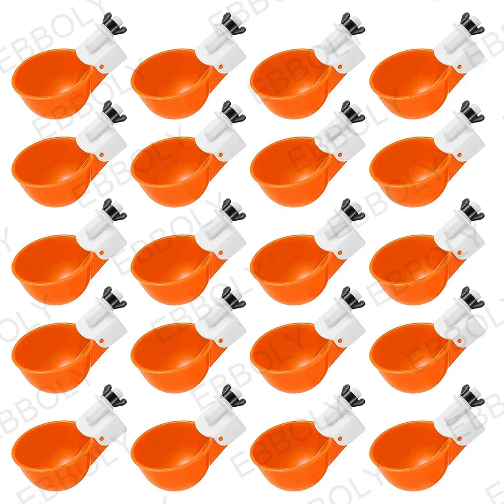 12/20/30PCS Automatic Chicken Water Feeder Drinking Cups Poultry