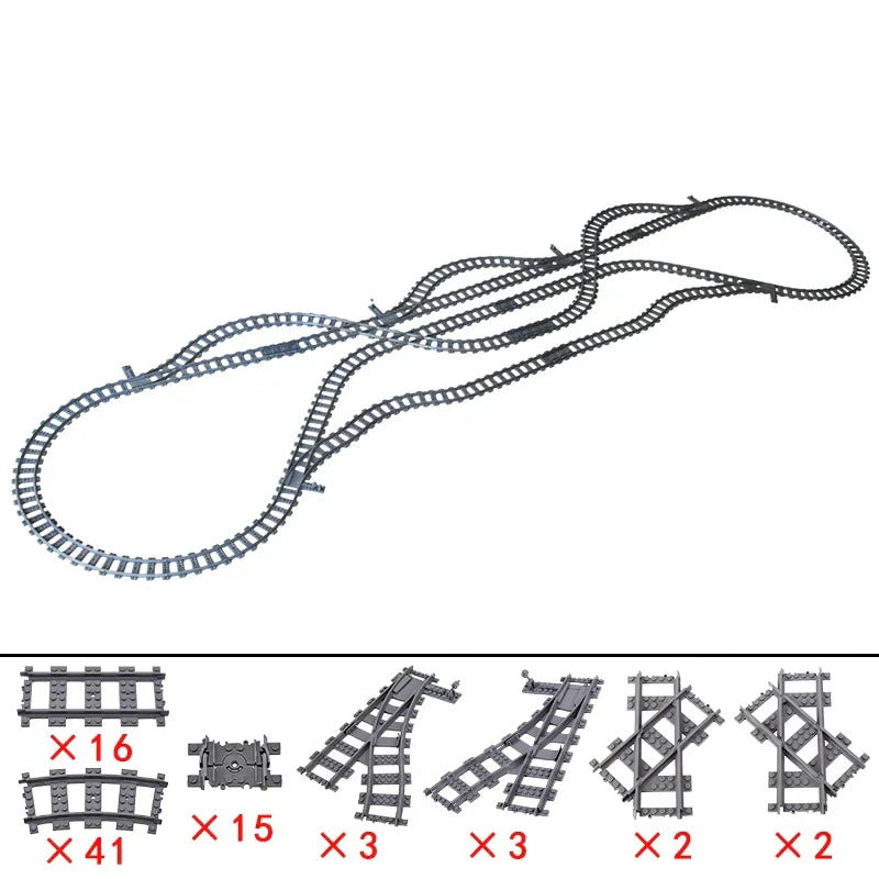 NEW City Trains Flexible Tracks Soft Straight Curved