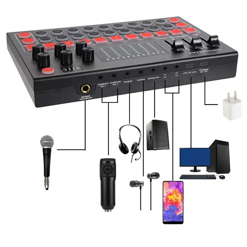 M9 Sound Card Live Broadcast Equipment Sound Card