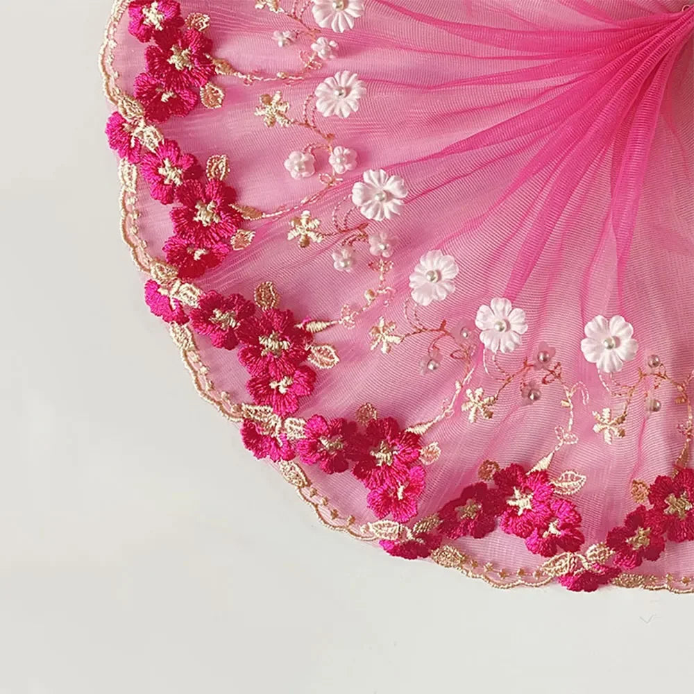 11/17.5cm Wide Mesh Tulle Beaded Embroidery Guipure Lace