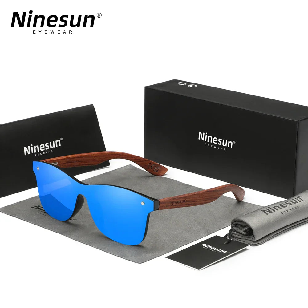 Ninesun Fashion Natural Wooden Sunglasses Men Polarized Sunglasses