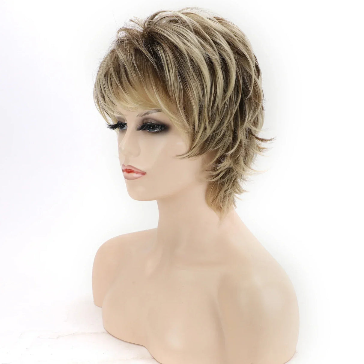 Women's Fashion Short Synthetic Wigs Pixie Cut Blonde