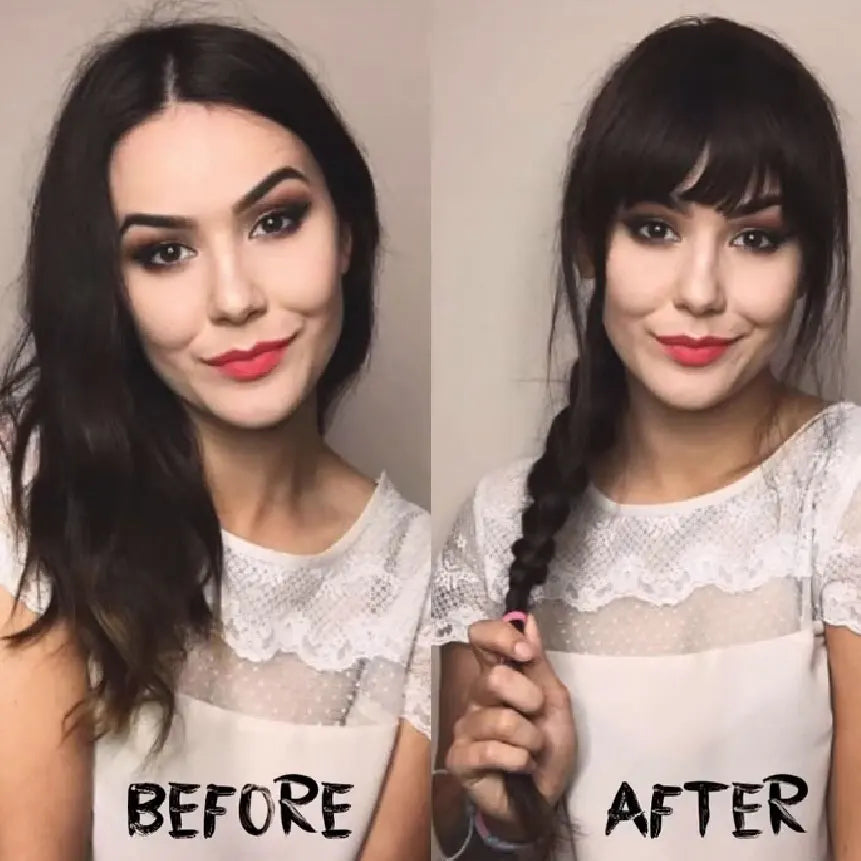 Isheeny Human Hair Bangs 3 Clips In Black