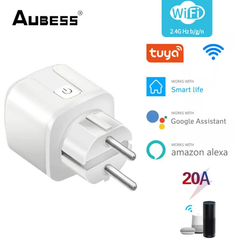 16A/20A Tuya WiFi/Zigbee Smart Plug EU Socket With