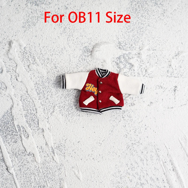 Ob22 24 Doll Baseball Jacket Clothes Ob11 Doll Sport Coat With Zipper For Ob11, Ymy、Licca、Azones、Ob24、Ob27 Doll Accessories