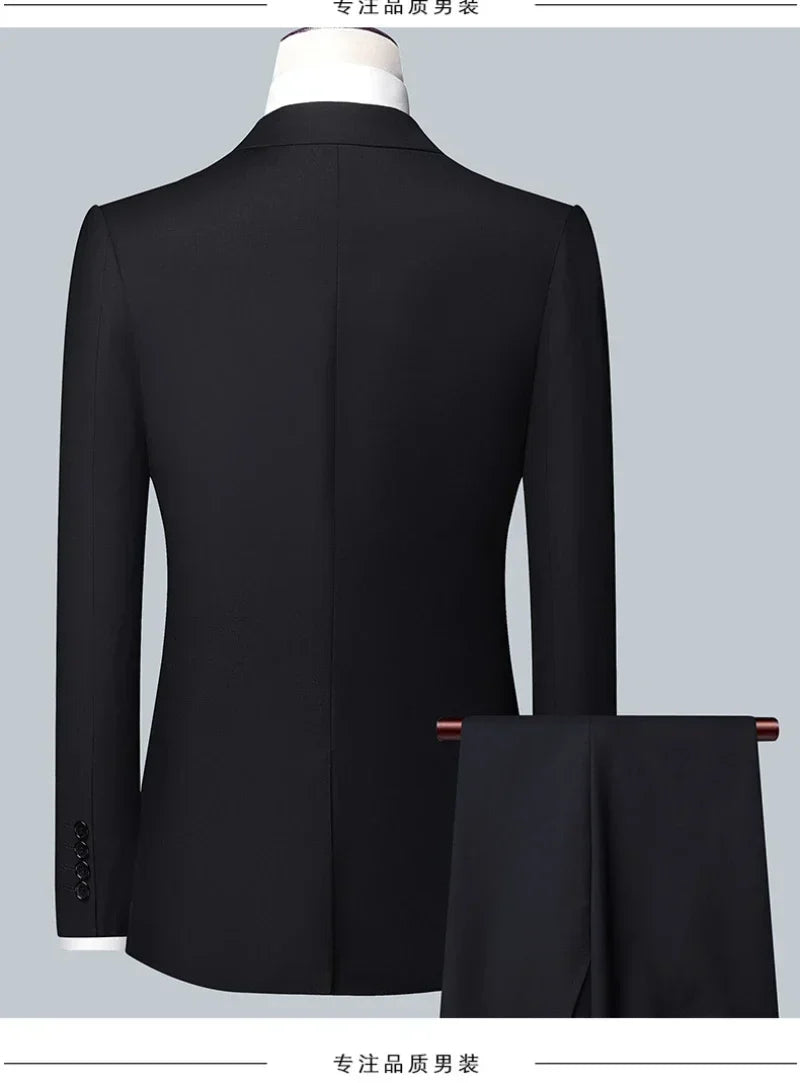 High Quality (Blazer+ Waistcoat + Trousers) Men Simple