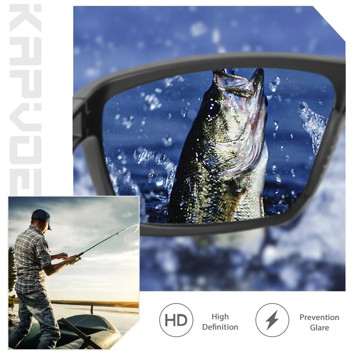 Kapvoe Sports Polarized Sunglasses for Cycling UV400