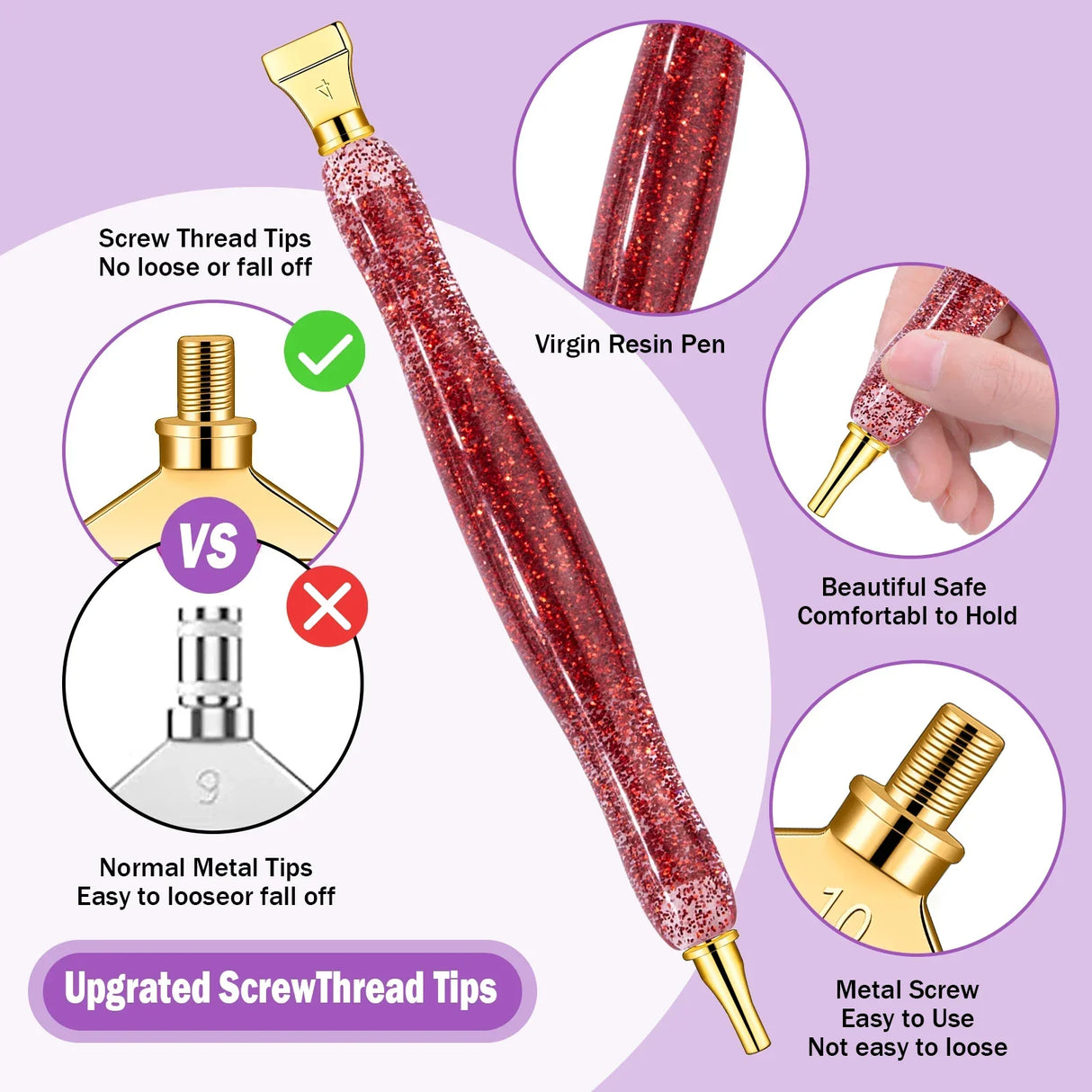 5D Diamond Painting Pen Crystal Point Drills Pen