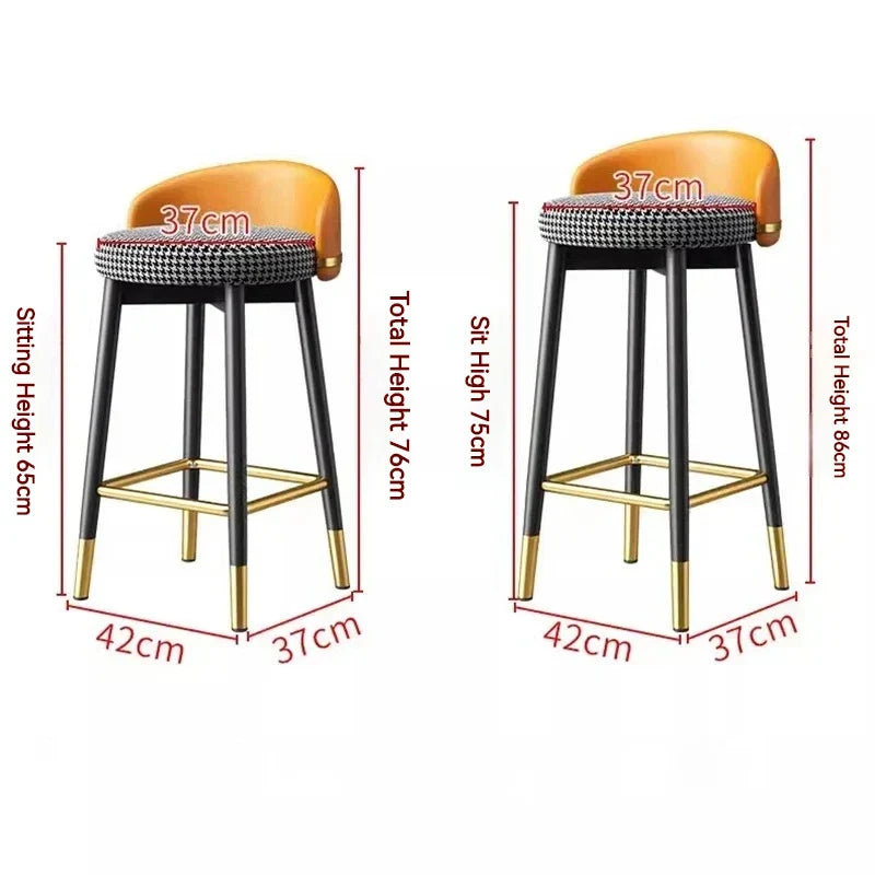 Round Kitchen Bar Chair Modern Luxury Office Reception