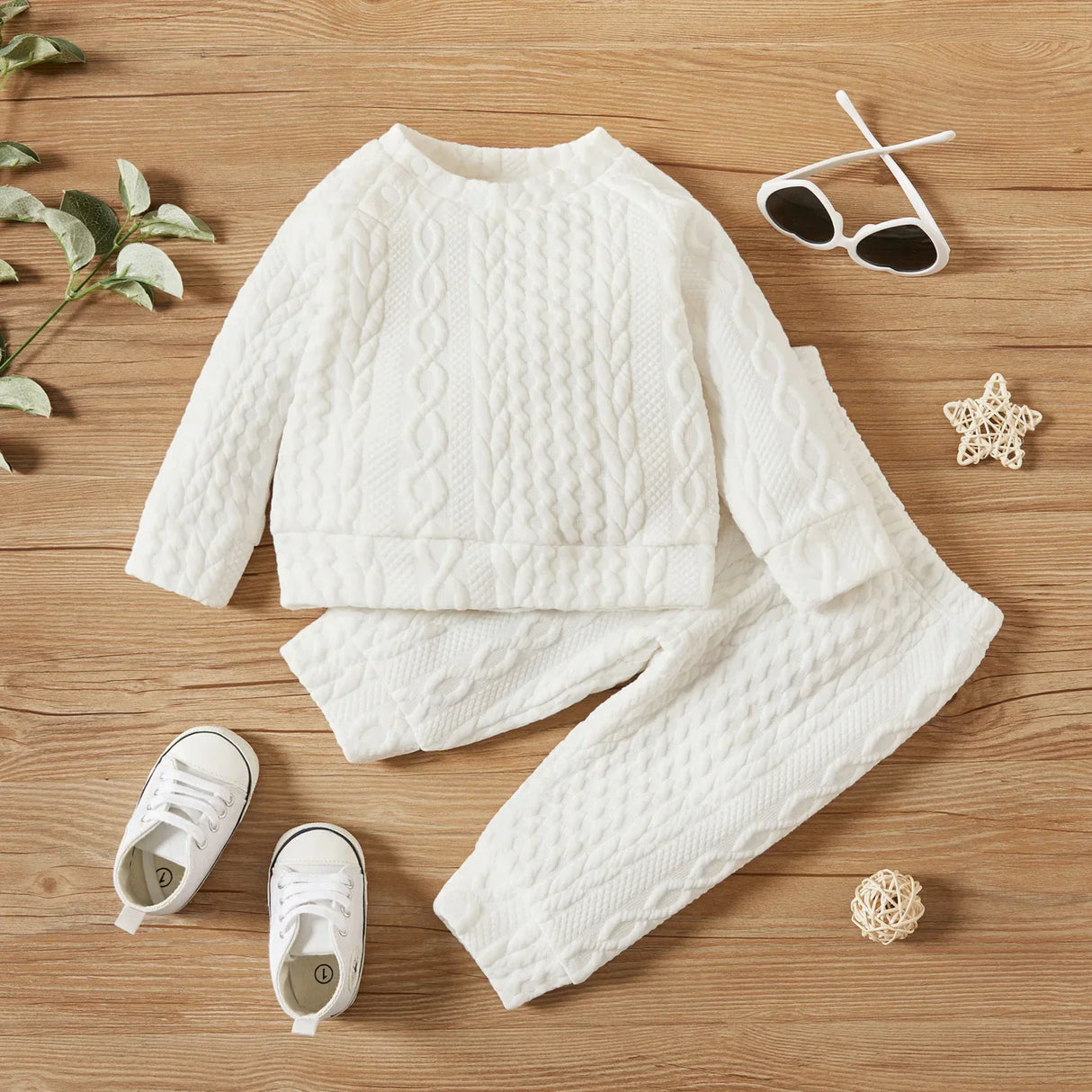 Newborn Baby Girl Boy Clothes Set Solid Color