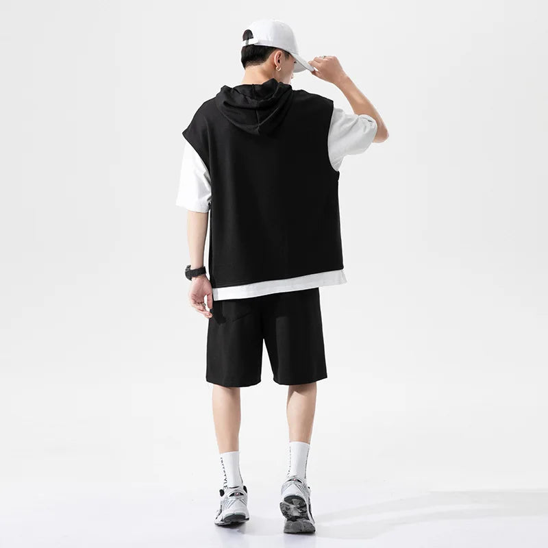 Summer Men's Large Size Sports Suit Breathable Casual