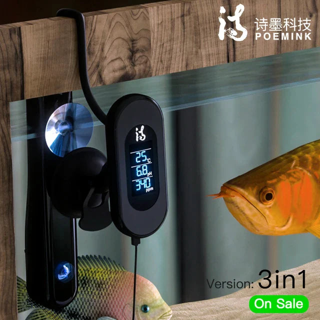 NEW Aquarium Accessories Water Quality Monitor iBowl 3in1TDS&pH&Temp
