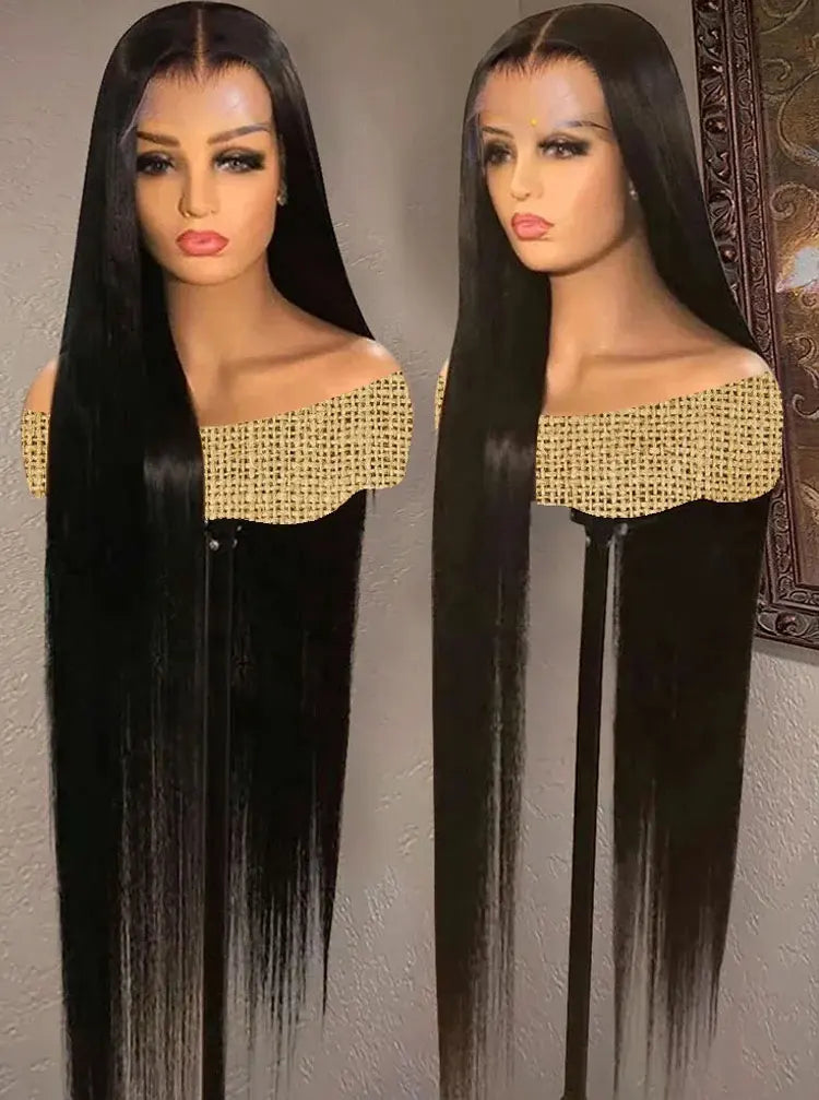 34 Inch Bone Straight 13x4 Lace Front Human