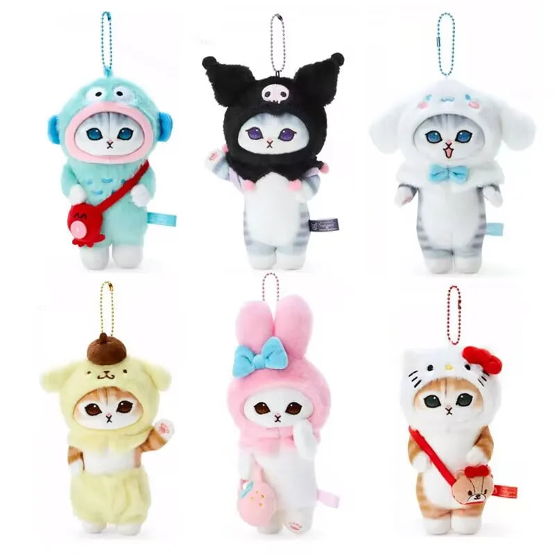 Sanrio Keychain Kuromi Ugly Fish Cat Cinnamoroll Crossdressing