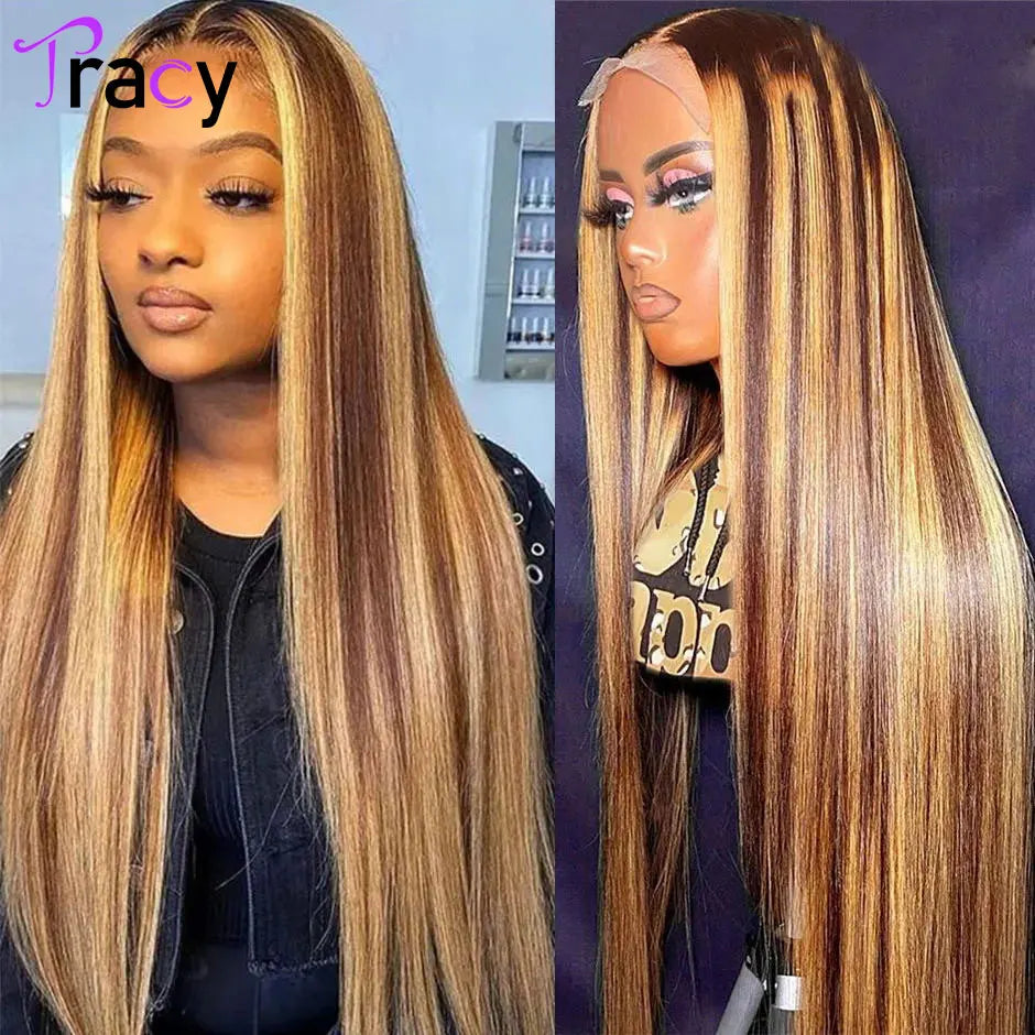 TRACY HAIR Straight Highlight Pre Cut Pre Plucked