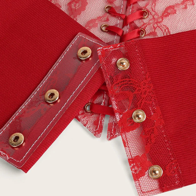 Fashion Women Waist Corset Flower Embroidery Elastic Waistband