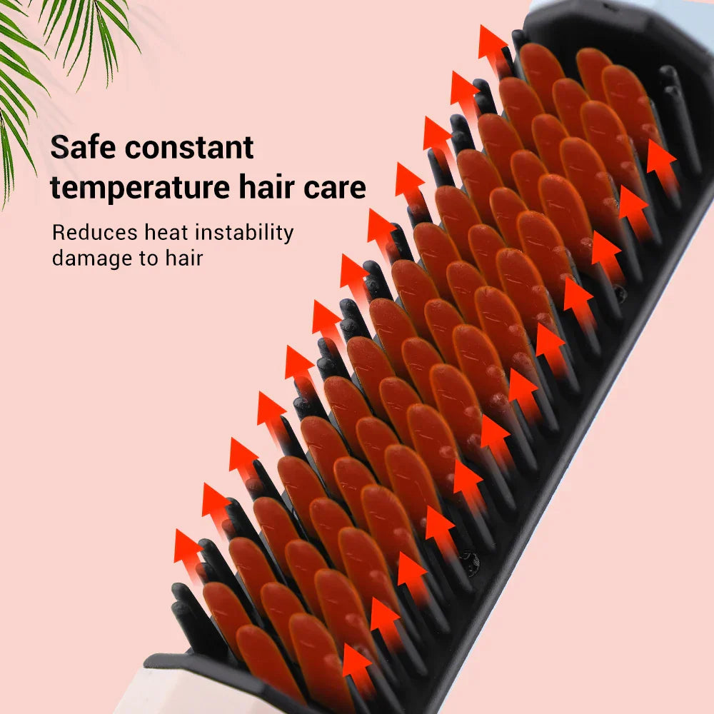 Professional Hair Hot Heating Comb Straightener for Women's