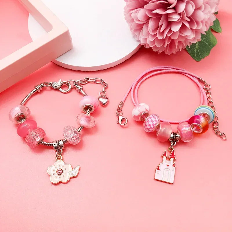 DIY Charms Bracelet Making Set Spacer Beads Pendant