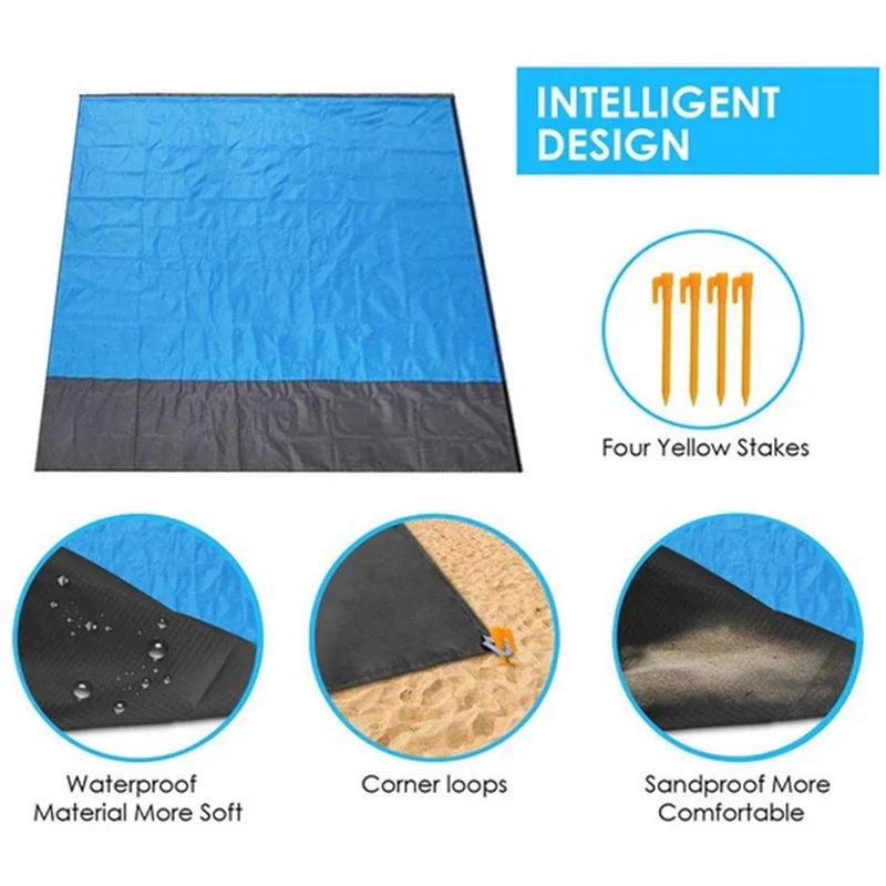 Waterproof Beach Mat Sand Free Blanket Camping Outdoor