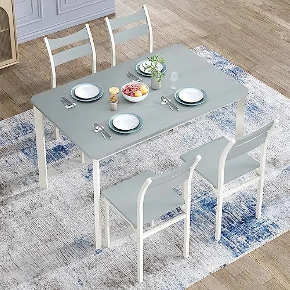 Dining Table Set for 4, Modern 5 Piece