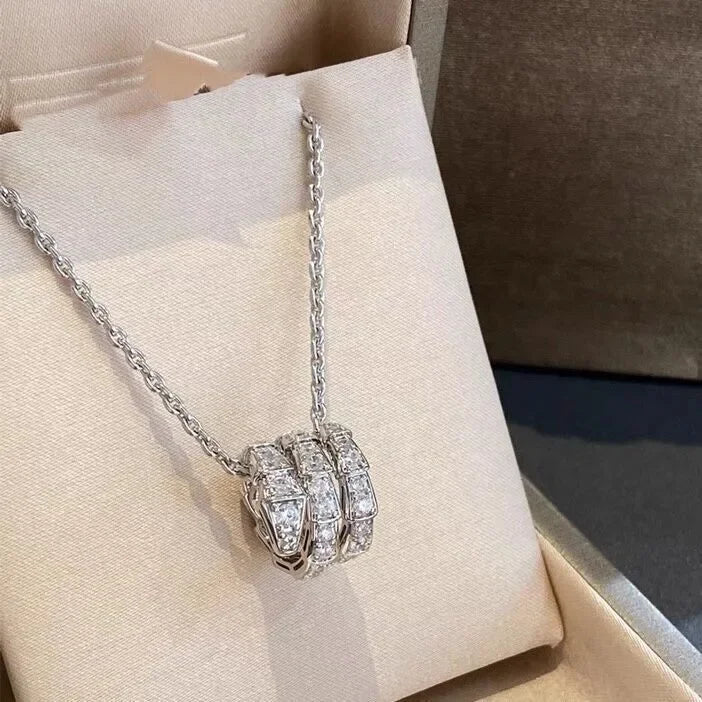 2024 New Design Fashion Silver color Zircon Snake