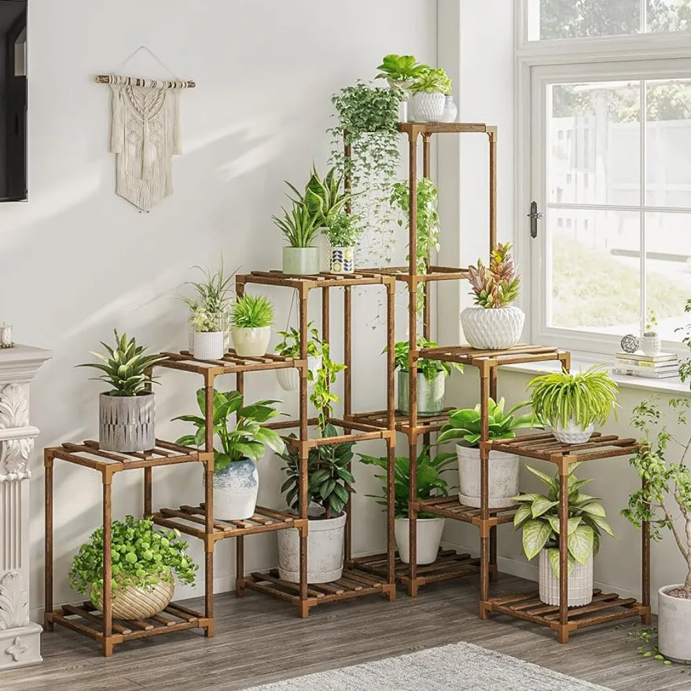 Flower Pots Stand, Indoor Corner Plant Shelf Outdoor