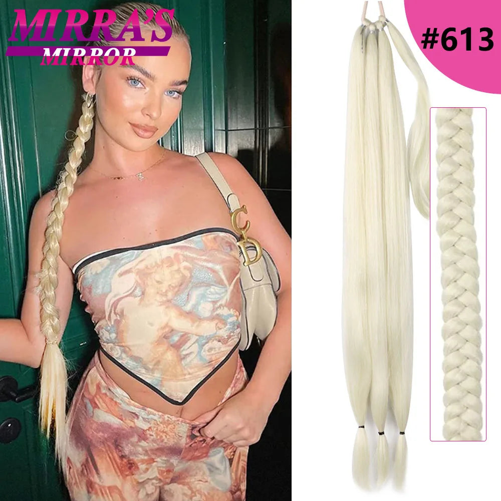 28 Inch Long DIY Braided Ponytail Extension with