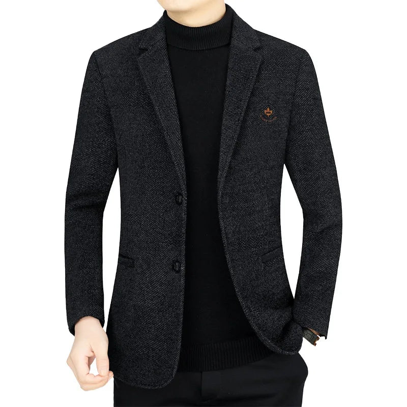 New Men Autumn Winter Cashmere Blazers Suits Jackets