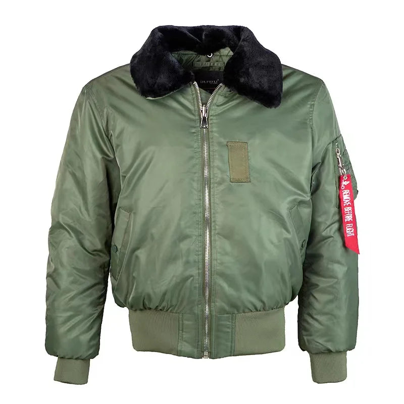 Winter Bomber Jacket Men Quality Nylon American Military