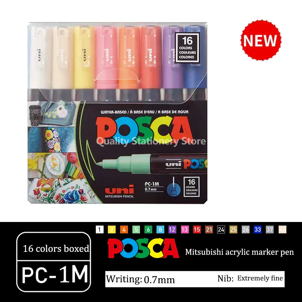 UNI Posca Markers marcadores PC-1/3/5M Acrylic Permanent Graffiti