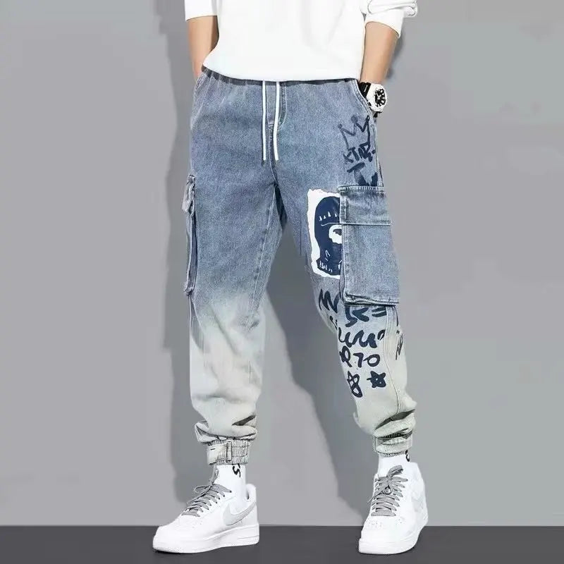 2023 Spring Autumn New Streetwear Baggy Jeans Men