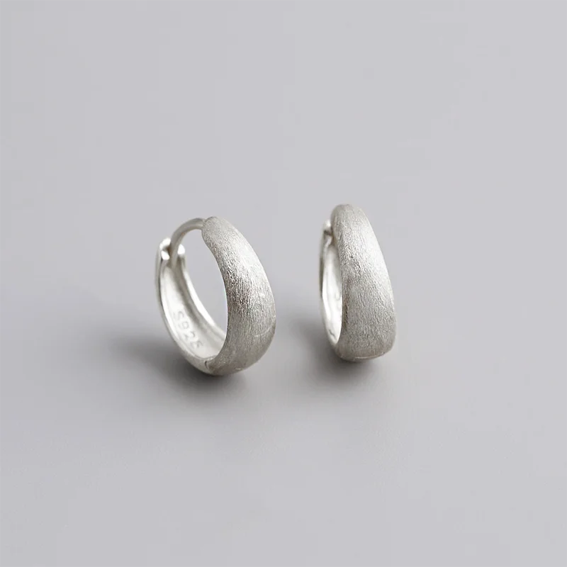 WANTME 925 Sterling Silver Premium Matte Minimalism Unisex