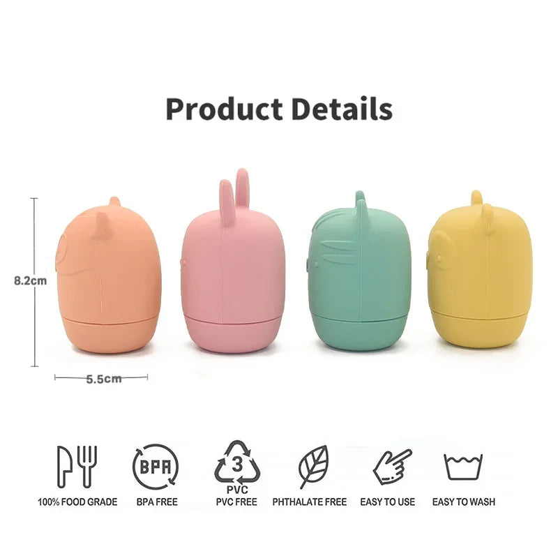 4pc/set Infants Shower Cartoon Animal Toys Baby Tub